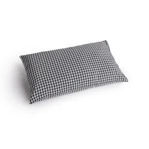 Cuscino Arredo Cotone Vichy Grigio