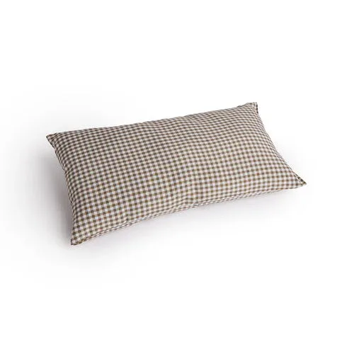Cuscino Arredo Cotone Vichy Marrone