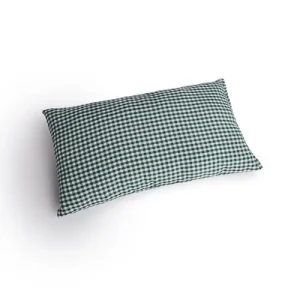 Cuscino Arredo Cotone Vichy Verde Scuro