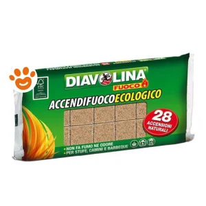 Diavolina Fuoco ACCENDI-FUOCO Ecologico in Cubi
