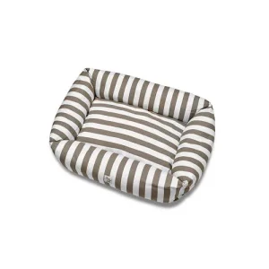 Divanetto Cotone Premium Righe Larghe Marrone