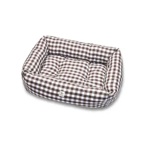 Divanetto Cotone Quadretto Marrone
