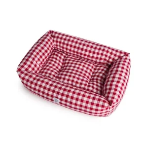 Divanetto Cotone Quadretto Rosso