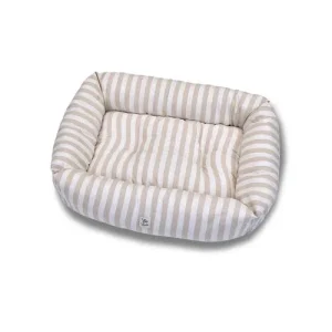 Divanetto Cotone Righe Larghe Beige