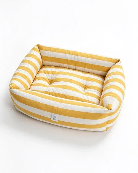 Divanetto Cotone Righe Larghe Giallo
