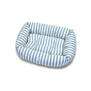 Divanetto Cotone Righe Larghe Ottanio