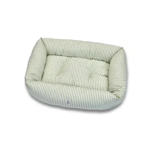 Divanetto Cotone Righe Strette Pistacchio