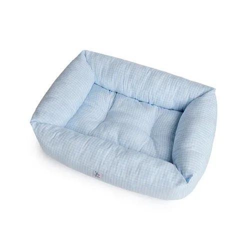Divanetto Cotone Vichy Azzurro