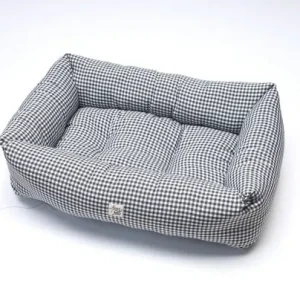 Divanetto Cotone Vichy Grigio Scuro