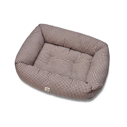 Divanetto Cotone Vichy Marrone