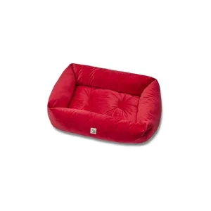Divanetto per cani Velluto Rosso: eleganza audace e comfort avvolgente
