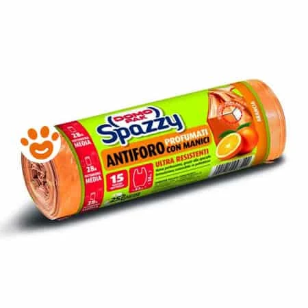 Domopak Sacchi Pattumiera con Manici Arancia (52×54 cm)