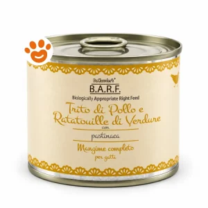 Dr.Clauder’s BARF Cat Menù Completo Trito di Pollo e Ratatuille di Verdure con Pastinaca