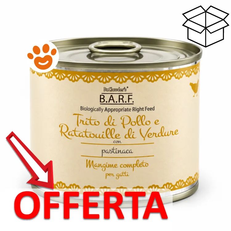 Dr.Clauder’s BARF Cat Menù Completo Trito di Pollo e Ratatuille di Verdure con Pastinaca - Image 2