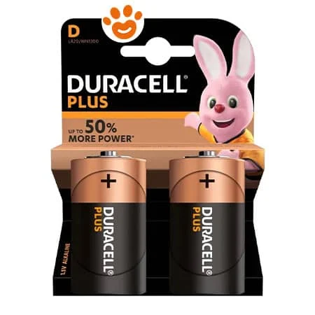 Duracell Batterie Plus Tipo D Pile Alcaline