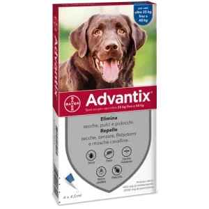 ELANCO Bayer Advantix 25-40Kg (4 Pipette)