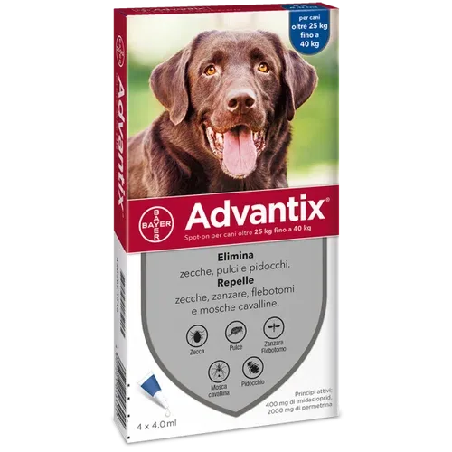 ELANCO Bayer Advantix 25-40Kg (4 Pipette)
