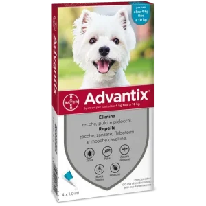 ELANCO Bayer Advantix 4-10Kg (4 Pipette)