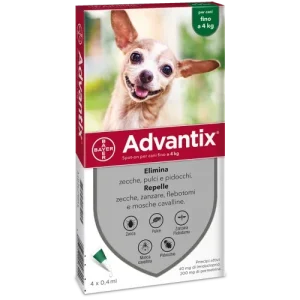 ELANCO Bayer Advantix fino a 4Kg (4 Pipette)