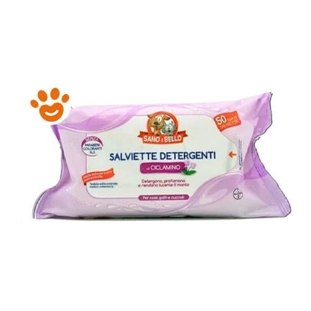 Elanco Sano e Bello Dog & Cat Salviette Detergenti Fiori Ciclamino