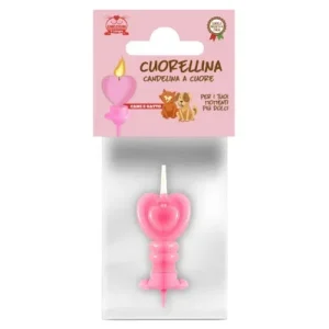 EMOZIONI A 4 ZAMPE Cane &amp; Gatto Cuorellina - Candelina a Cuore