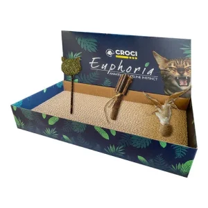 Euphoria Kit: tiragraffi gatto e giochi in erba gatta