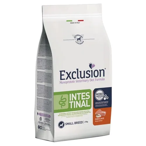 EXCLUSION Cane Intestinal Small Adult Maiale e Riso 7Kg