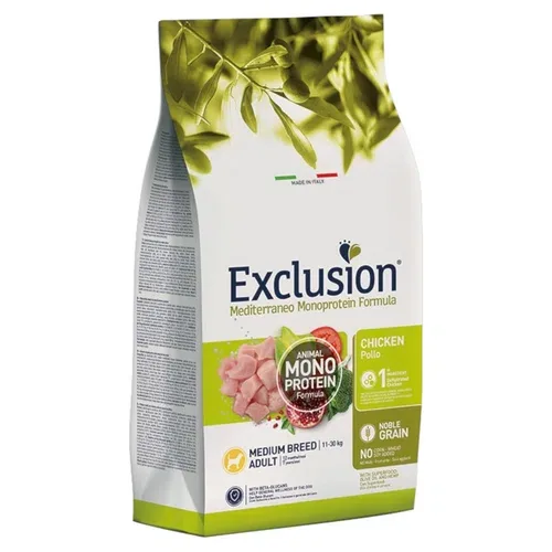 EXCLUSION Cane Mediterraneo Medium Adult Pollo 12Kg