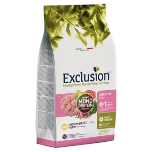 EXCLUSION Cane Mediterraneo Medium Puppy Pollo 12Kg