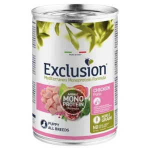 EXCLUSION Cane Mediterraneo Monoproteico All Breed Puppy Pollo 24x400gr