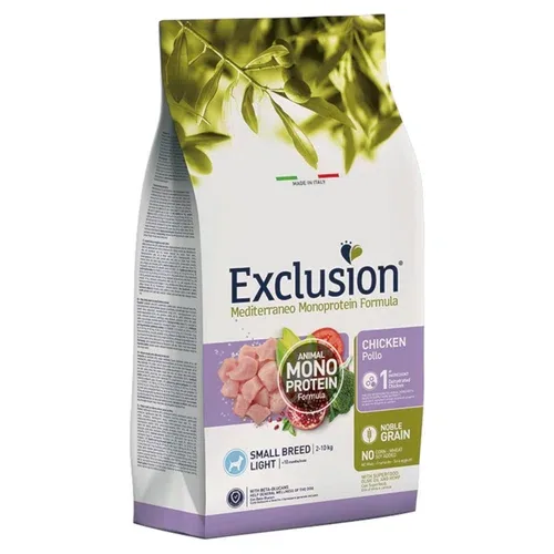 EXCLUSION Cane Mediterraneo Small Breed Light Pollo 2Kg