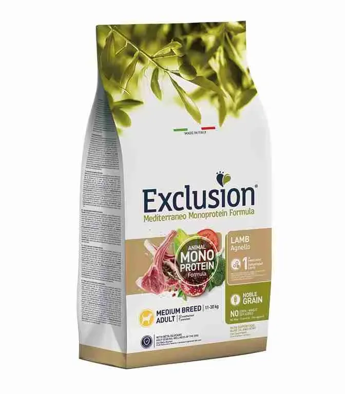 EXCLUSION CANE MEDIUM ADULT AGNELLO 12 KG.