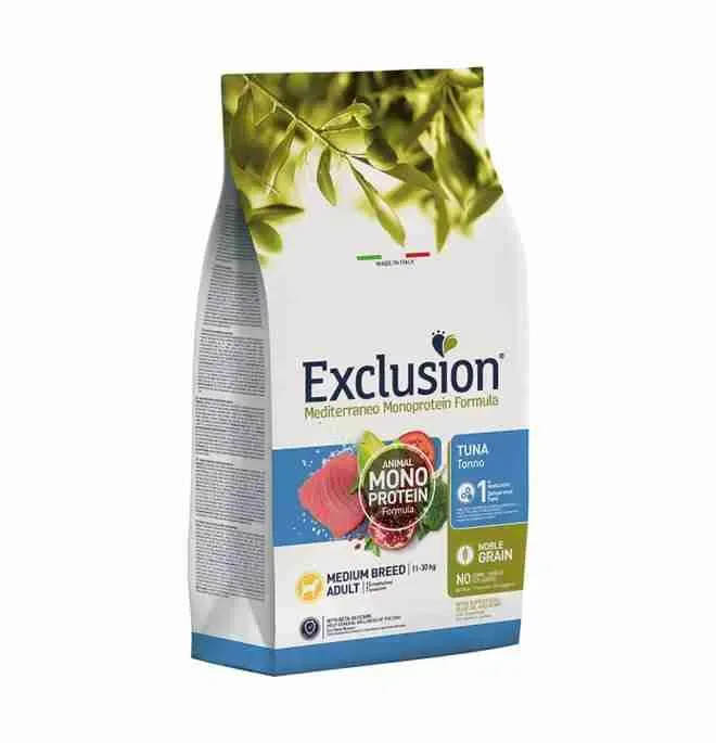 EXCLUSION CANE MEDIUM ADULT TONNO 12 KG