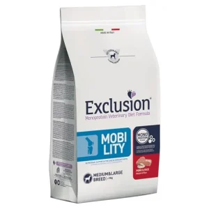 EXCLUSION Cane Mobility Medium&amp;Large Maiale e Riso 12Kg