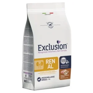 EXCLUSION Cane Renal Medium&amp;Large Maiale, Sorgo e Riso 2Kg