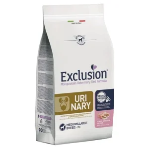 EXCLUSION Cane Urinary Medium&amp;Large Maiale, Sorgo e Riso 12Kg