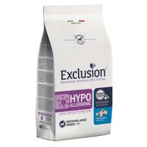 Exclusion Cibo Cani Adulti Medium Large Pesce E Patate 2Kg