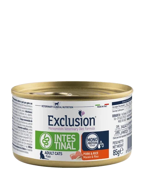 Exclusion Diet Formula Gatto Intestinal Pork & Rice Conf. 85 Gr