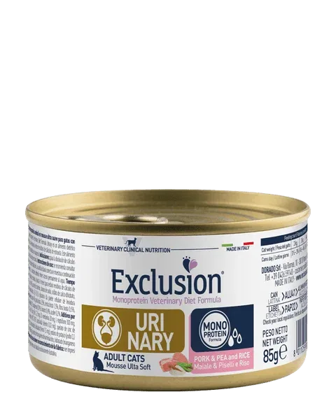 Exclusion Diet Formula Gatto Urinary Stress Pork & Pea And Rice Conf. 85 Gr