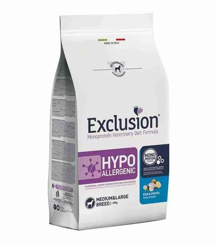 EXCLUSION DIET HYPO PESCE MEDIUM/LARGE 12 KG.
