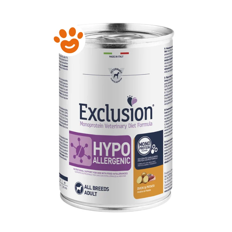 Exclusion Dog Diet Hypoallergenic Adult Anatra e Patate