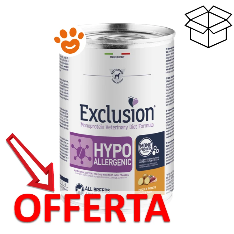 Exclusion Dog Diet Hypoallergenic Adult Anatra e Patate - Image 2