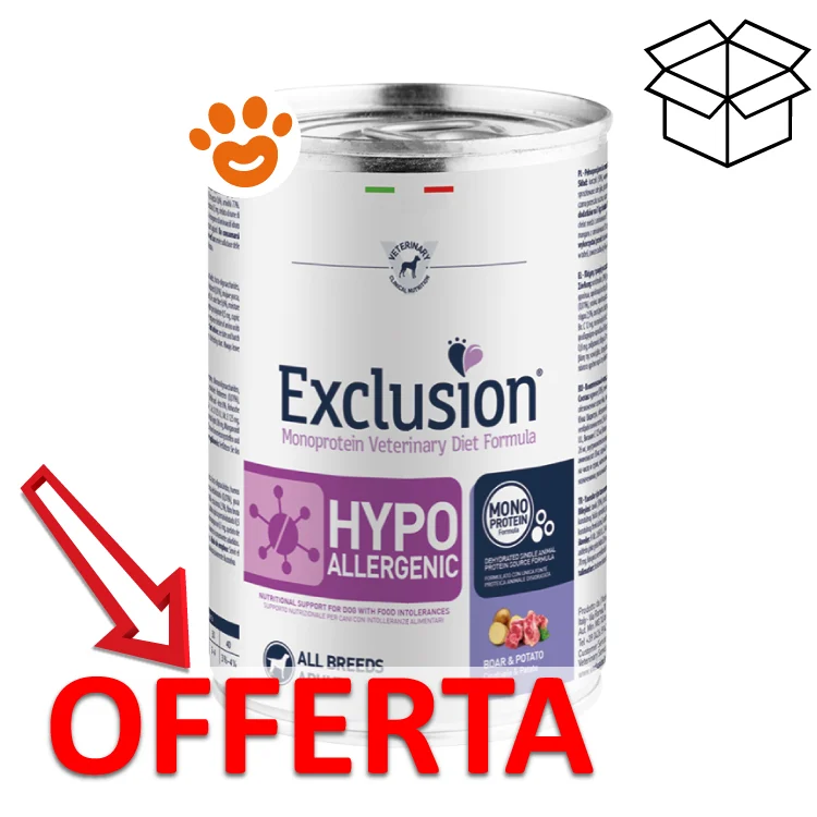 Exclusion Dog Diet Hypoallergenic Adult Cinghiale e Patate - Image 2