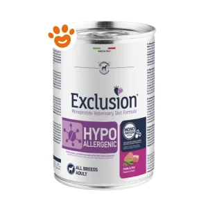 Exclusion Dog Diet Hypoallergenic Adult Maiale e Piselli
