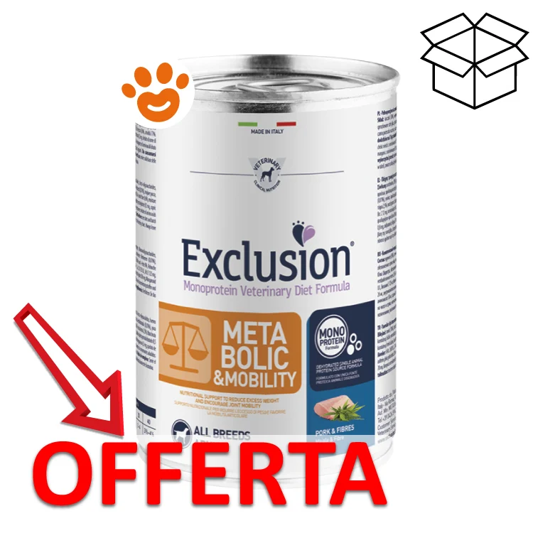 Exclusion Dog Diet Metabolic & Mobility Maiale e Fibre - Image 2