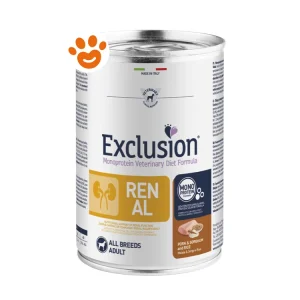 Exclusion Dog Diet Renal Maiale Sorgo e Riso