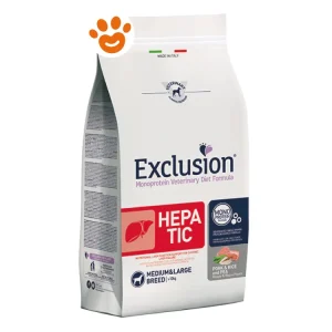 Exclusion Dog Hepatic Adult Medium Large Breed Maiale, Riso e Piselli
