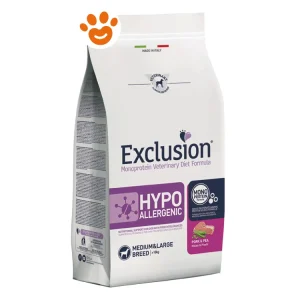 Exclusion Dog Hypoallergenic Adult Medium Large Breed Maiale e Piselli