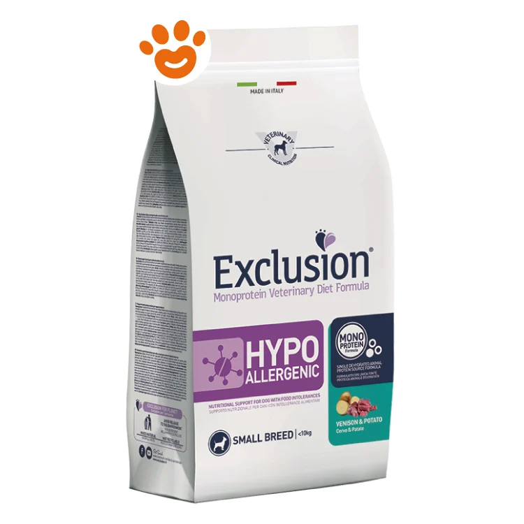 Exclusion Dog Hypoallergenic Adult Small Breeds Cervo e Patate