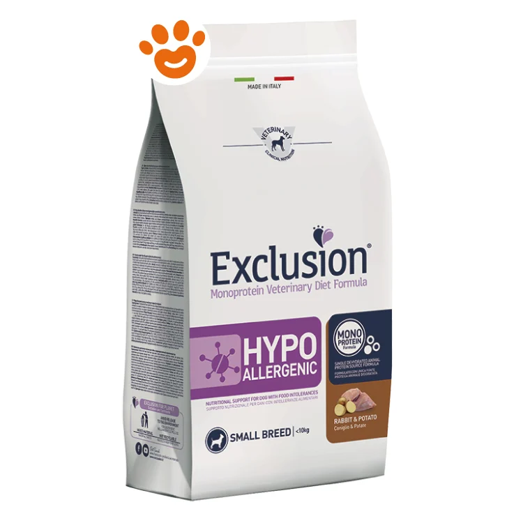 Exclusion Dog Hypoallergenic Adult Small Breeds Coniglio e Patate